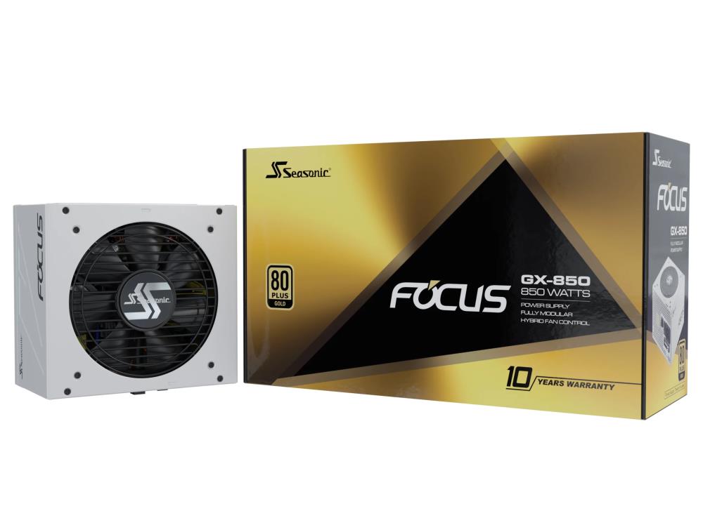 Power Supply SEASONIC FOCUS GX White ATX 3  2024  850 Watts Efficiency 80 PLUS GOLD MTBF 100000 hours FOCUS-GX-850-V4-WHITE
