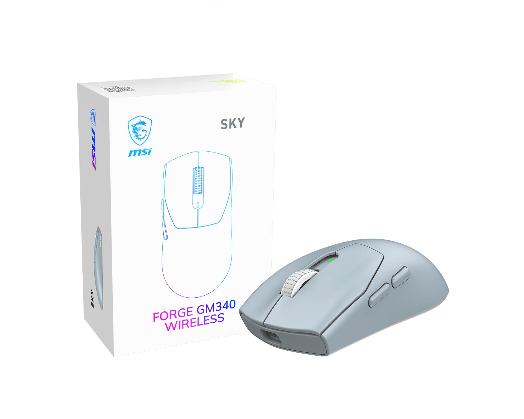 MOUSE USB OPTICAL WRL GAMING FORGE GM340 WRL SKY MSI