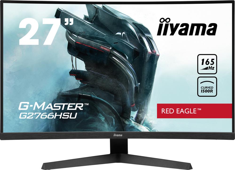 LCD Monitor IIYAMA G2766HSU-B1 27   Gaming Curved Panel VA 1920x1080 16 9 165Hz Matte 1 ms Speakers G2766HSU-B1