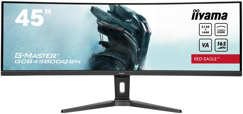 LCD Monitor IIYAMA GCB4580DQSN-B1 45   Curved Panel VA 5120x1440 32 9 165Hz Matte 0 8 ms Speakers Height adjustable Tilt Colour Black GCB4580DQSN-B1