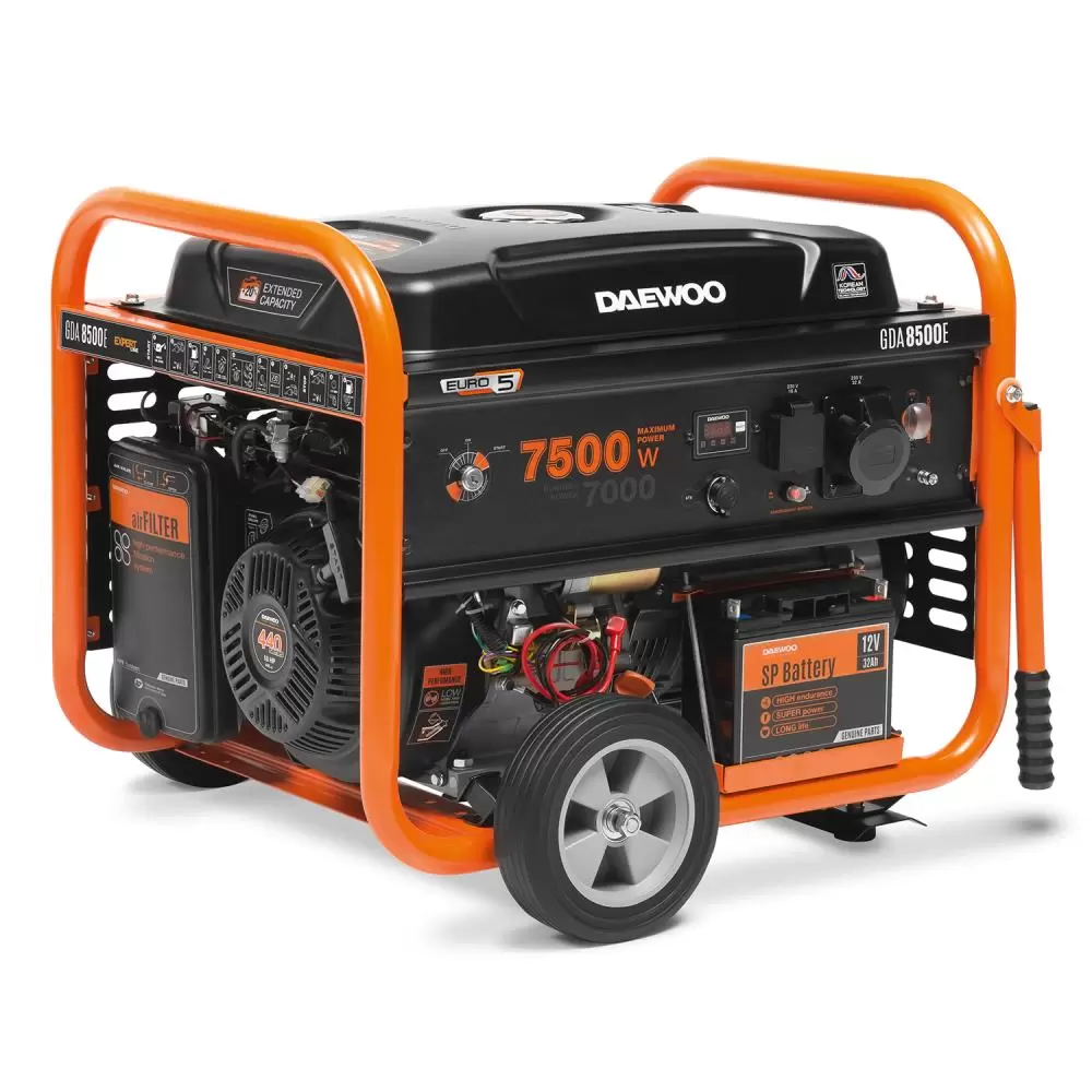 PETROL GENERATOR 7.5KW 230V GDA 8500E DAEWOO
