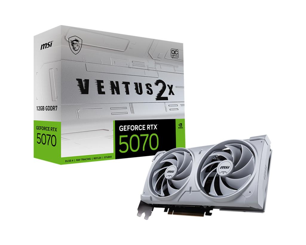 Graphics Card MSI NVIDIA GeForce RTX 5070 12 GB GDDR7 192 bit PCI Express 5 0 Active RTX507012GVEN2XOCWHI