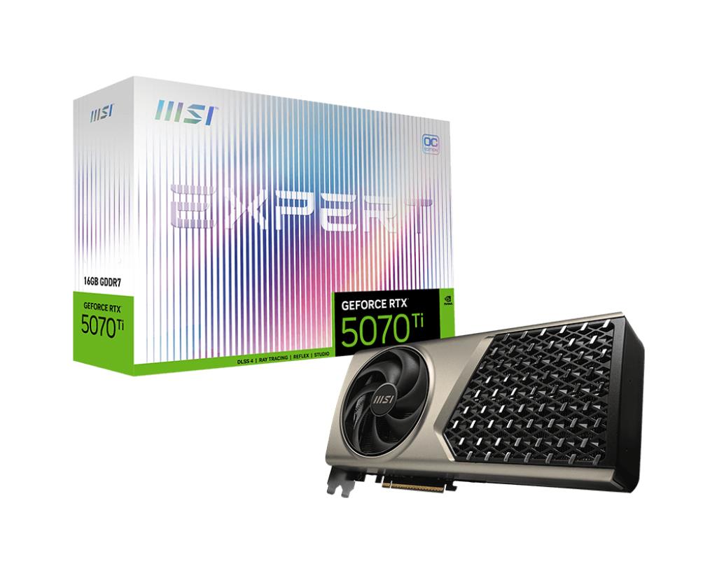Graphics Card MSI NVIDIA GeForce RTX 5070 Ti 16 GB GDDR7 256 bit PCI Express x16 5 0 Active RTX5070TI16GEXPERTOC