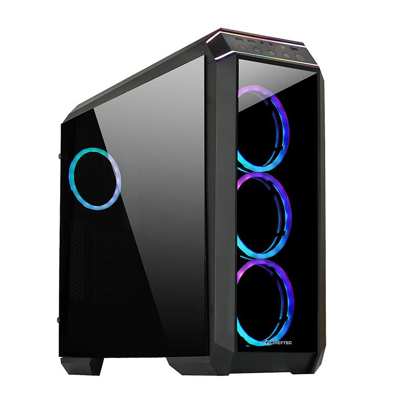 Case CHIEFTEC ATX micro ATX Mini-ITX Black Midi Tower PC GP-02B-UC-OP