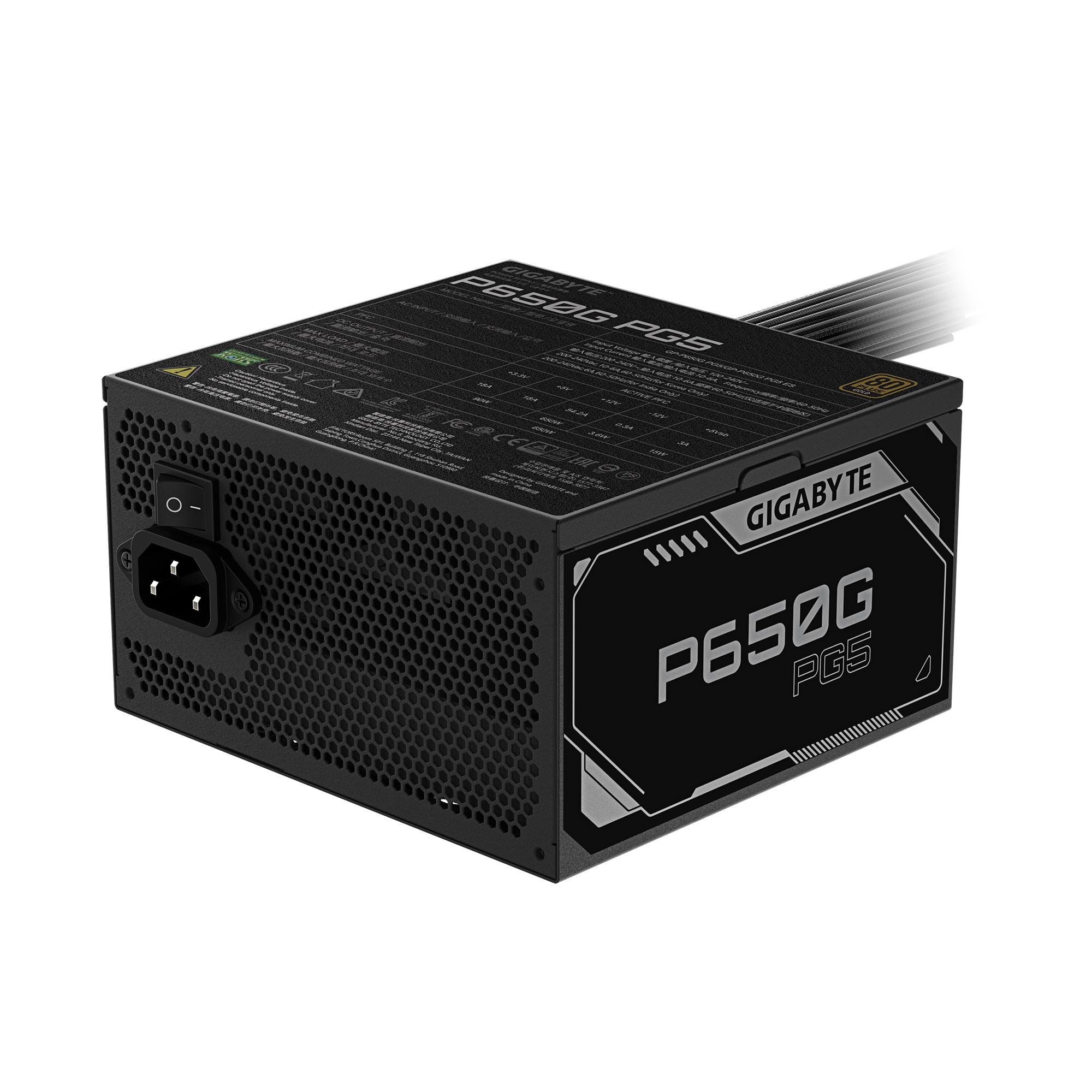 Power Supply GIGABYTE GP-P650G PG5 ATX PC 100 - 240 V 650 W GP-P650GPG5