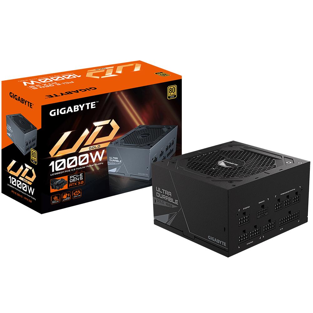 Power Supply GIGABYTE GP-UD1000GM ATX 3 1 1000 Watts Efficiency 80 PLUS GOLD PFC Active GP-UD1000GMPG5V2