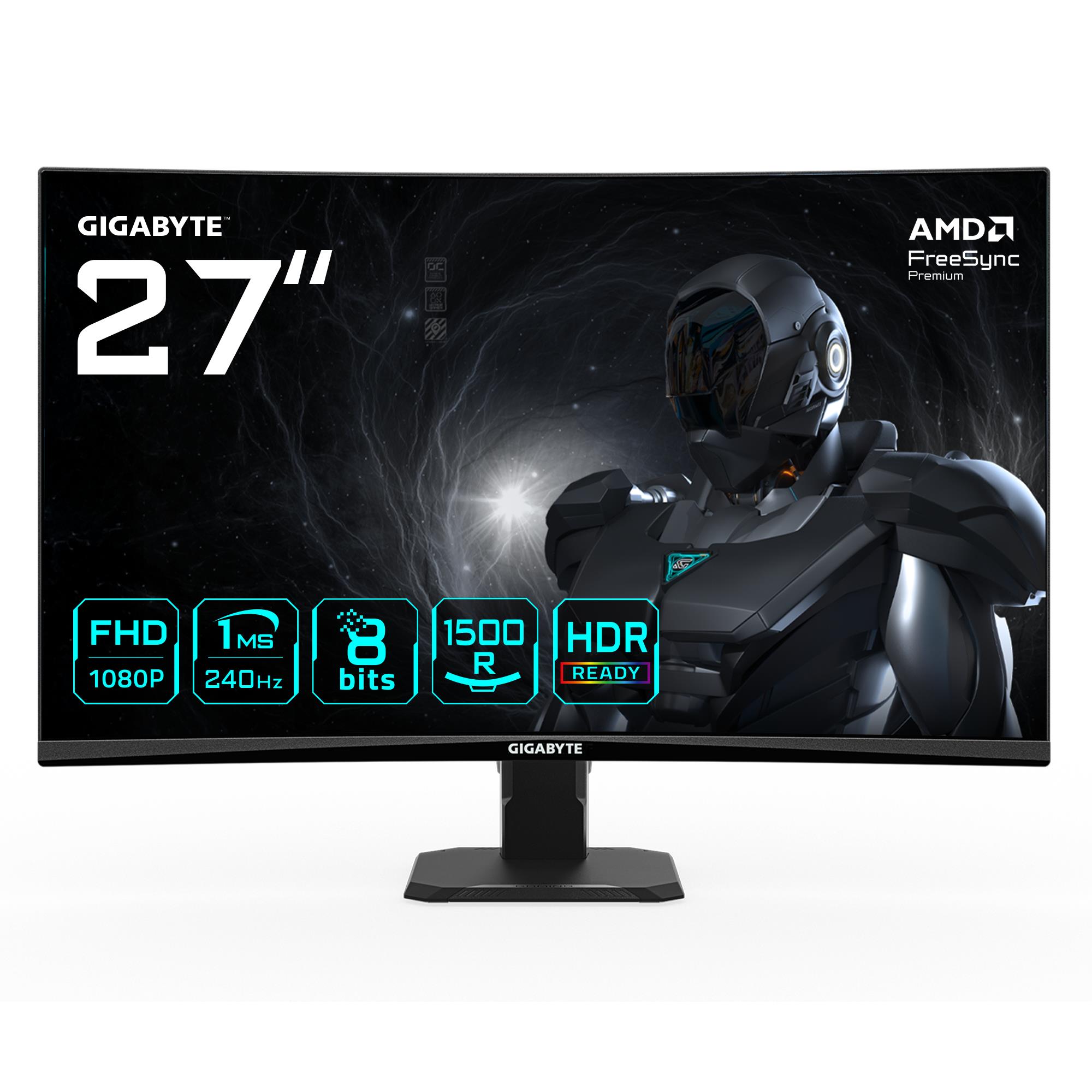 LCD Monitor GIGABYTE 27    1920 x 1080 pixels Full HD Native aspect ratio 16 10 LED Curved GS27FC2EK