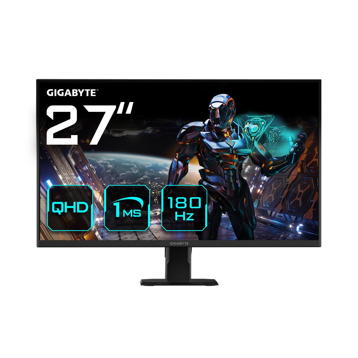 LCD Monitor GIGABYTE GS27QA EU 27   Gaming Panel IPS 2560x1440 16 9 180    1 ms Colour Black GS27QAEU