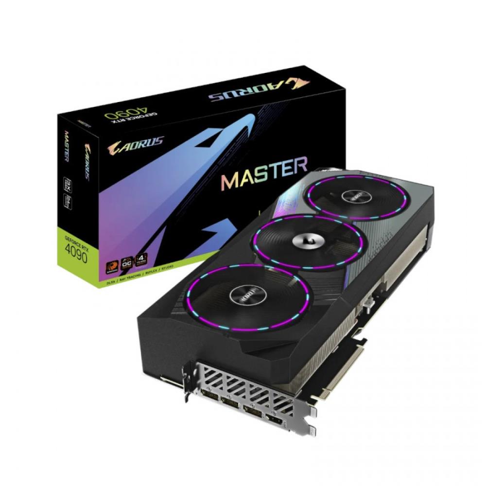 Graphics Card GIGABYTE NVIDIA GeForce RTX 4090 24 GB GDDR6X 384 bit PCIE 4.0 16x GPU 2550 MHz 1xHDMI 3xDisplayPort N4090AORUSM-24GD