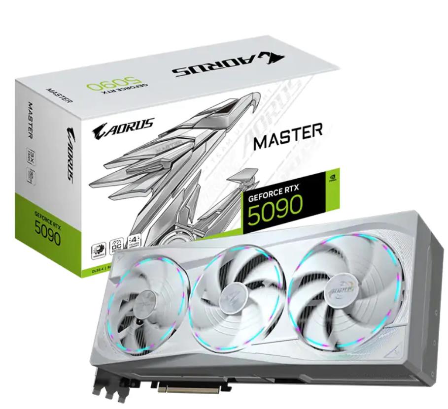 Graphics Card GIGABYTE NVIDIA GeForce RTX 5090 32 GB GDDR7 512 bit PCIE 5 0 16x GPU 2655 MHz Triple slot Fansink 1xHDMI 3xDisplayPort GV-N5090AORUSMICE-32GD