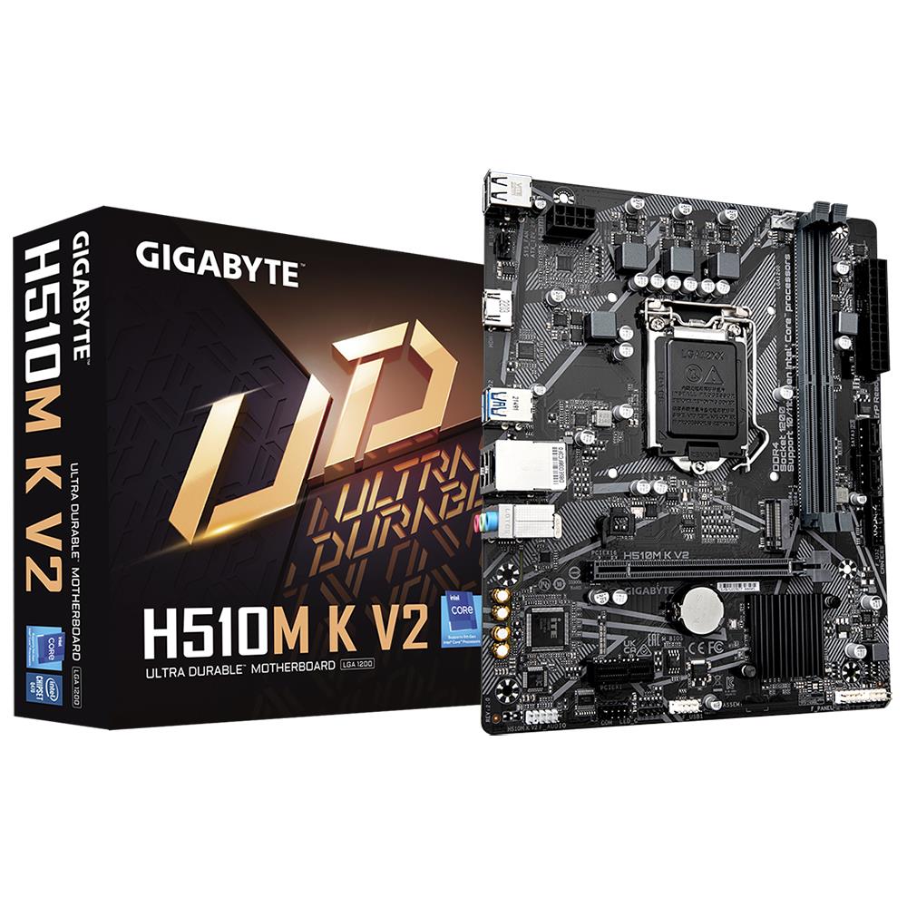 Mainboard GIGABYTE Intel Q470 Express LGA1200 Micro-ATX Memory DDR4 Memory slots 2 1xPCI-Express 3 0 1x 1xPCI-Express 3 0 16x 1xM 2 1xHDMI 3xAudio-Out 4xUSB 2 0 2xUSB 3 2 1xRJ45 H510MKV22 0