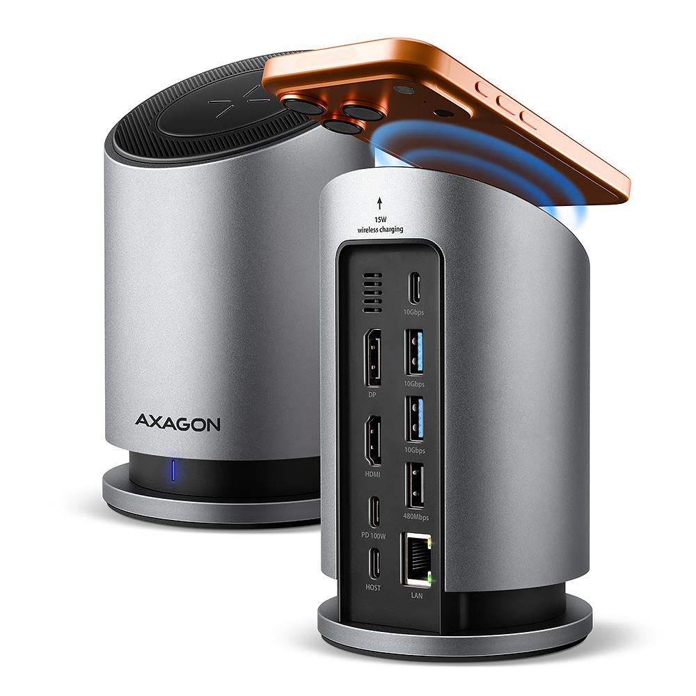 I O HUB USB-C 9IN1 WRL 0 6M HMC-WL9 AXAGON
