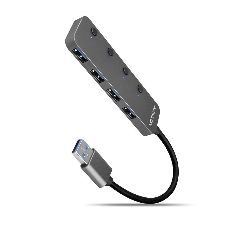 I O USB HUB SWITCH 4PORT 0 2M HUE-MSA AXAGON