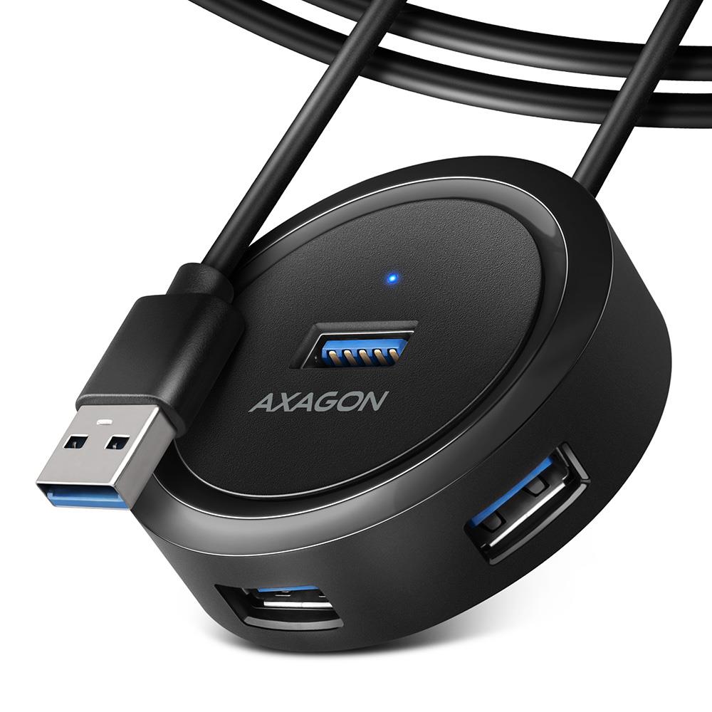 I O HUB USB3 2 4PORT ROUND 1 2M HUE-P1AL AXAGON