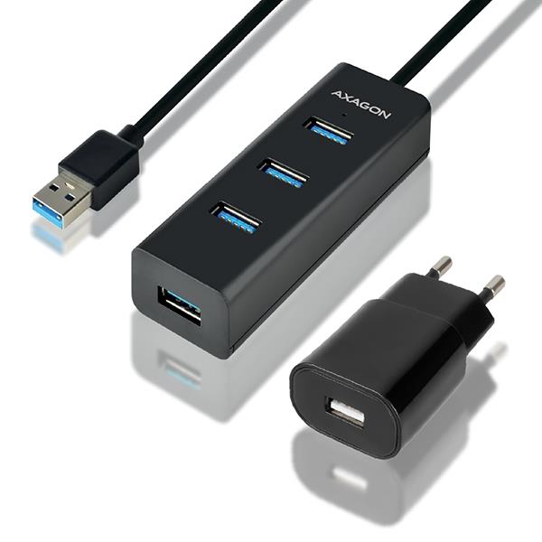 I O HUB USB3 0 4PORT CHARGING W AC 1 2M HUE-S2BP AXAGON