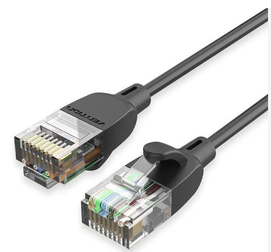 PATCH CABLE CAT 6A UTP 1M BLACK IBIBF VENTION