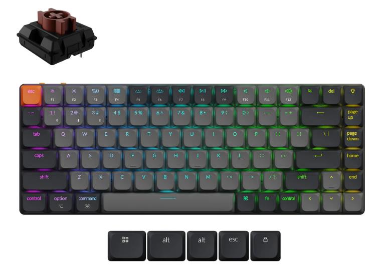 KEYBOARD WRL K3 RGB BLACK K3X-B3 KEYCHRON