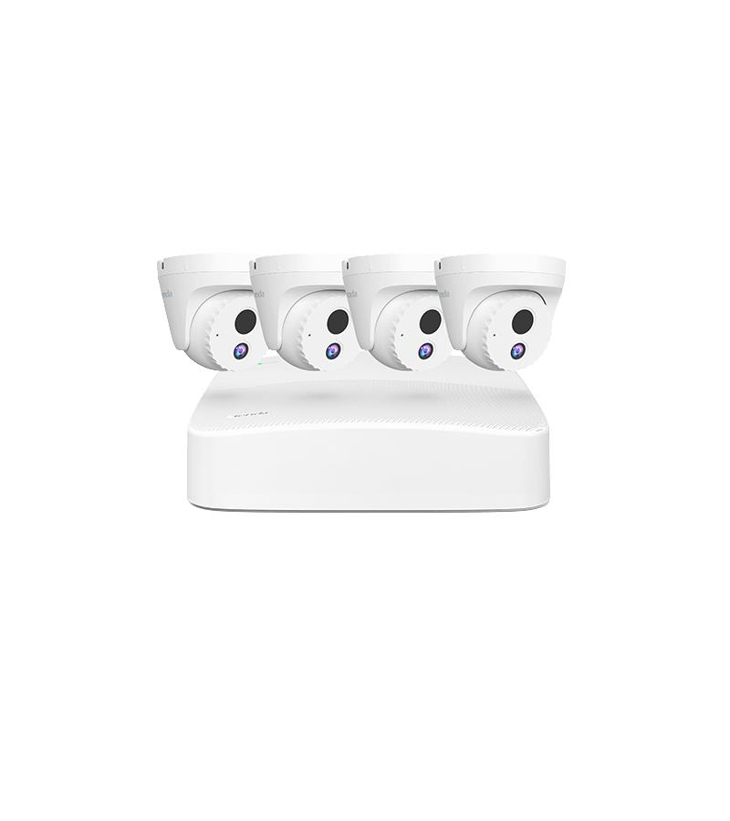 WRL CAMERA 4MP SECURITY KIT POE HD K4P-4CR TENDA