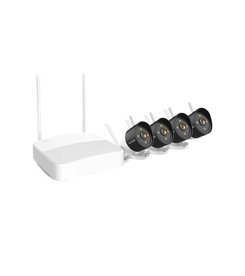 WRL CAMERA 3MP SECURITY KIT 4CH HD K4W-3TC TENDA