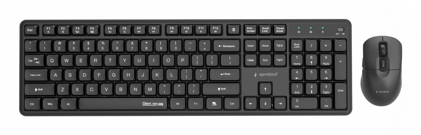 KEYBOARD  MOUSE WRL ENG BLACK KBS-WMS-01 GEMBIRD