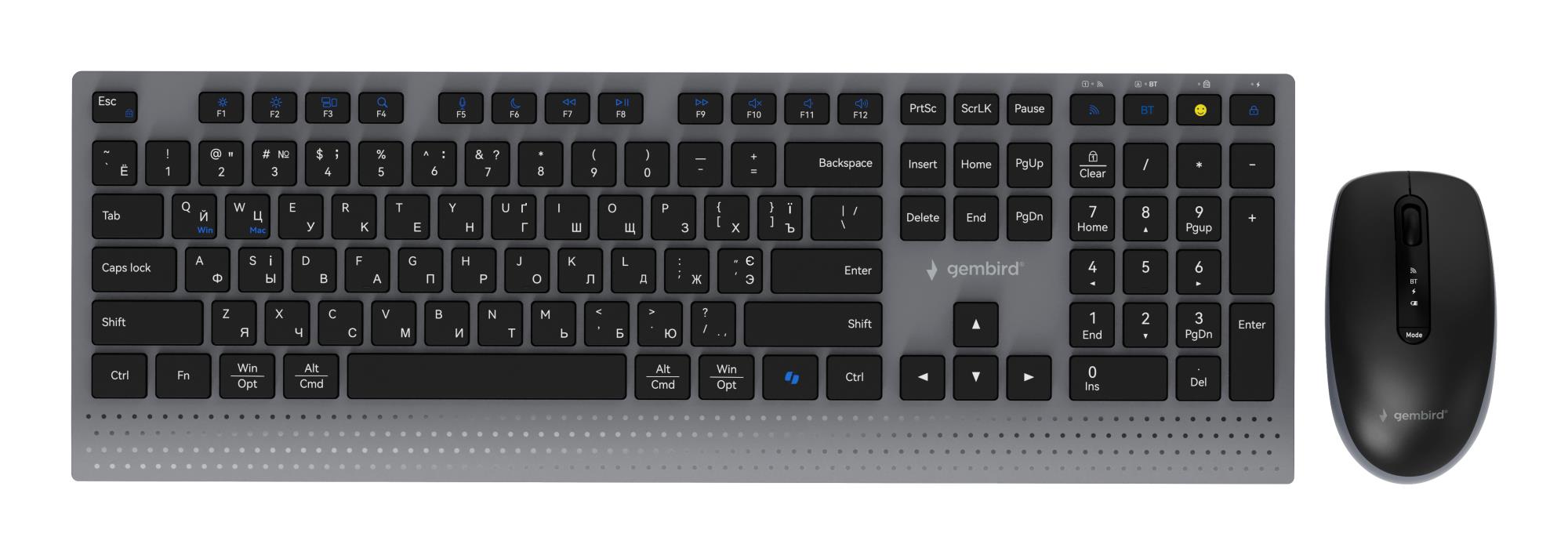GEMBIRD Dual-mode slim wireless desktop
