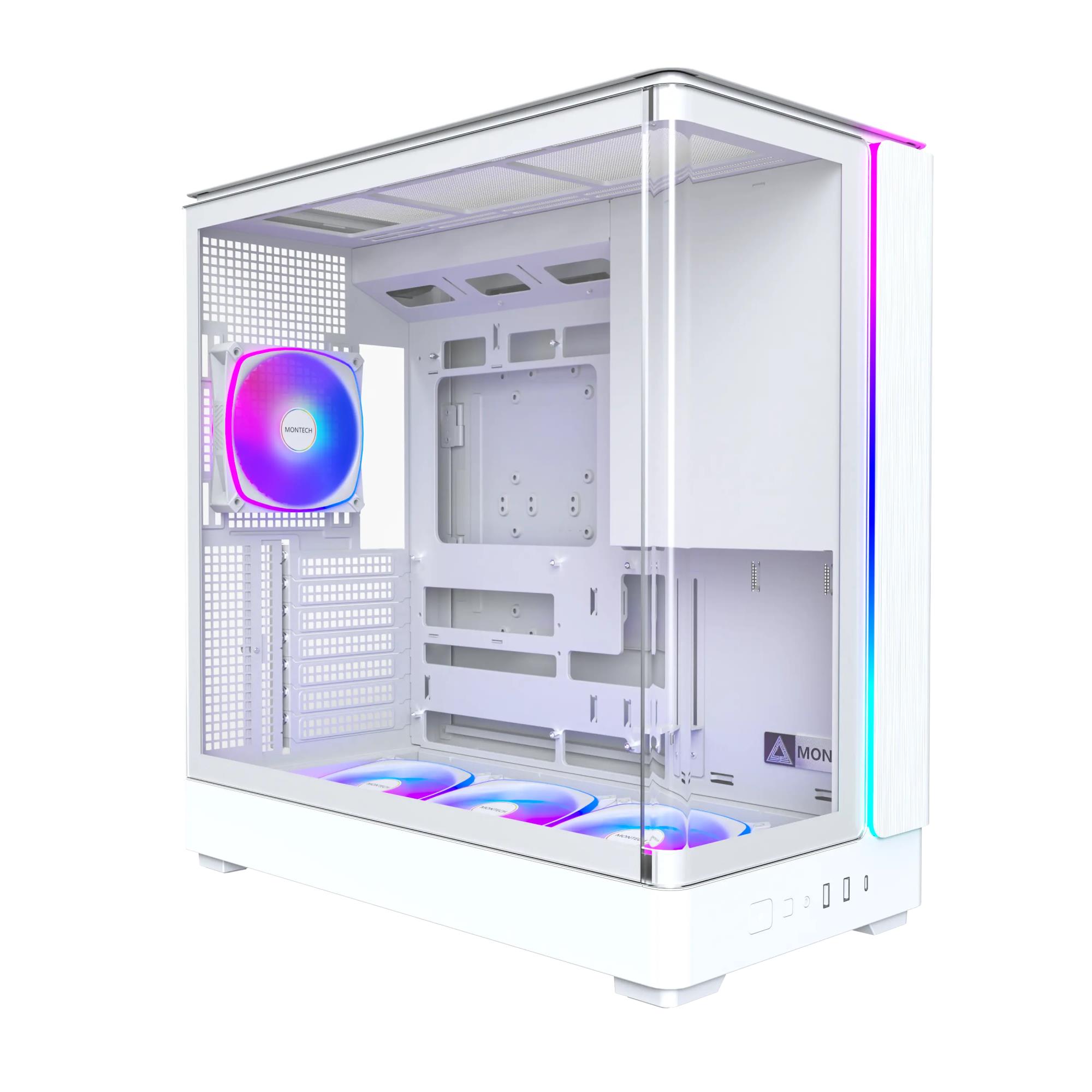 Case MONTECH micro ATX Mini-ITX White Midi Tower PC KING 45 PRO KING45PRO W 