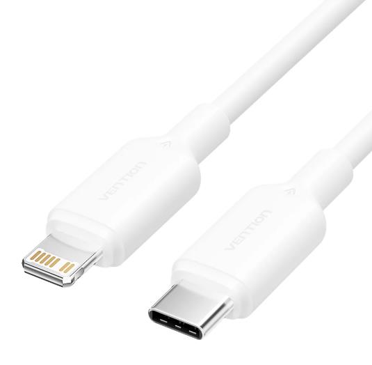CABLE USB-C TO LIGHTNING 1M WHITE LAKWF VENTION