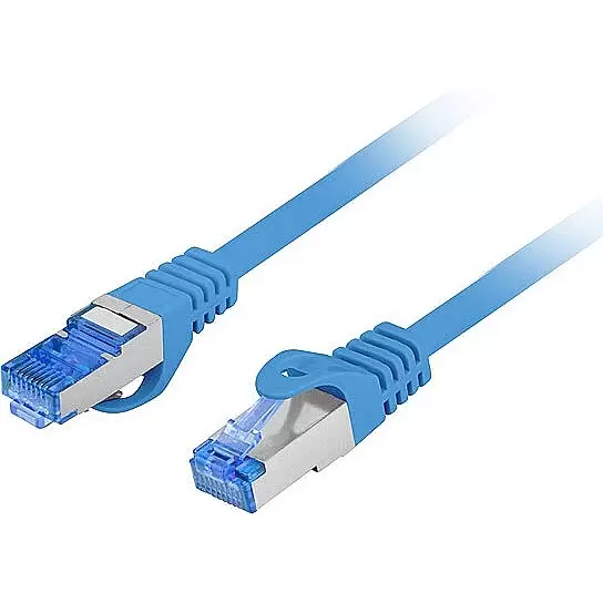 LANBERG Patchcord cat.6A FTP 0.5m blue