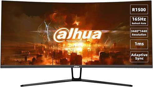 LCD Monitor DAHUA DHI-LM34-E330C 34   Gaming Curved 21   9 Panel VA 3440x1440 21 9 165Hz 1 ms Tilt Colour Black LM34-E330C