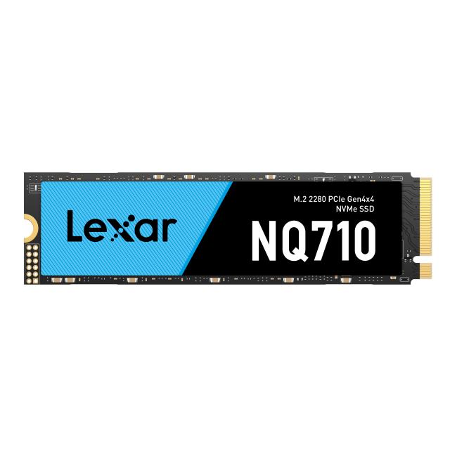 SSD LEXAR NQ710 2TB Heatsink M 2 PCIe Gen4 NVMe Write speed 4000 MBytes sec Read speed 5000 MBytes sec TBW 680 TB MTBF 150000 hours LNQ710X002T-RNNNG