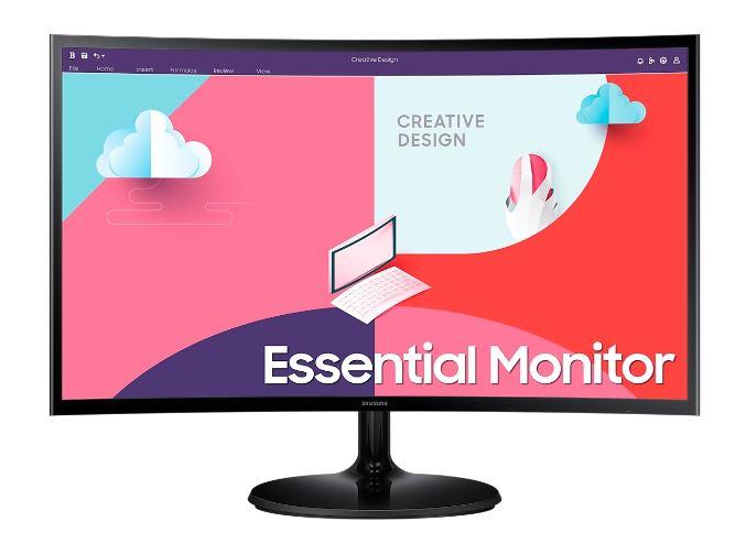 LCD Monitor SAMSUNG S24C364EAU 24   Curved Panel VA 1920x1080 16 9 75Hz Matte 4 ms Tilt Colour Black LS24C364EAUXEN