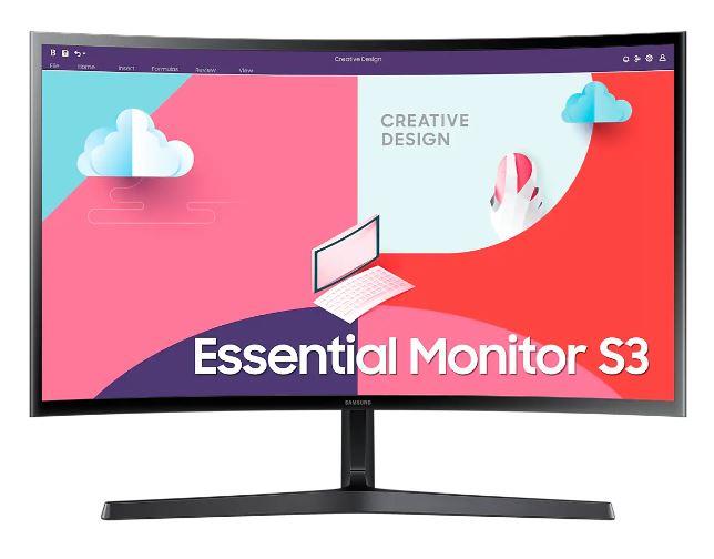 LCD Monitor SAMSUNG LS24C366EAUXEN 24   Curved Panel VA 1920x1080 16 9 75Hz 4 ms Colour Black LS24C366EAUXEN