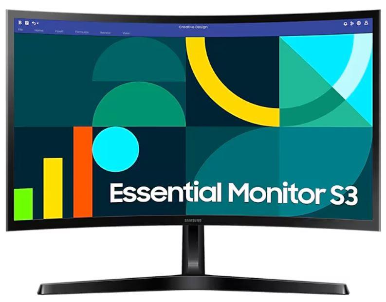 LCD Monitor SAMSUNG LS24D366GAUXEN 24   Business Curved Panel VA 1920x1080 16 9 100Hz 4 ms Tilt Colour Black LS24D366GAUXEN