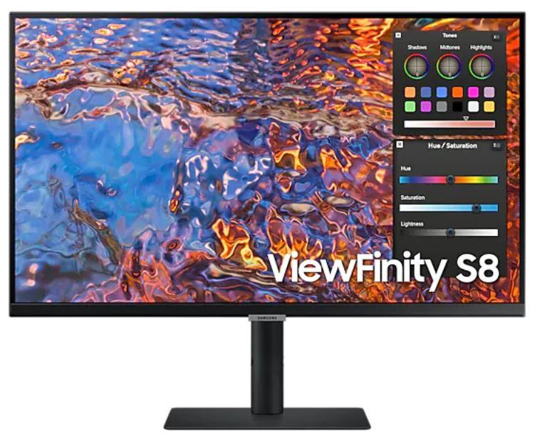 LCD Monitor SAMSUNG ViewFinity S8 27   Business 4K Panel IPS 3840x2160 16 9 60Hz 5 ms Swivel Pivot Height adjustable Tilt Colour Black LS27B800PXPXEN