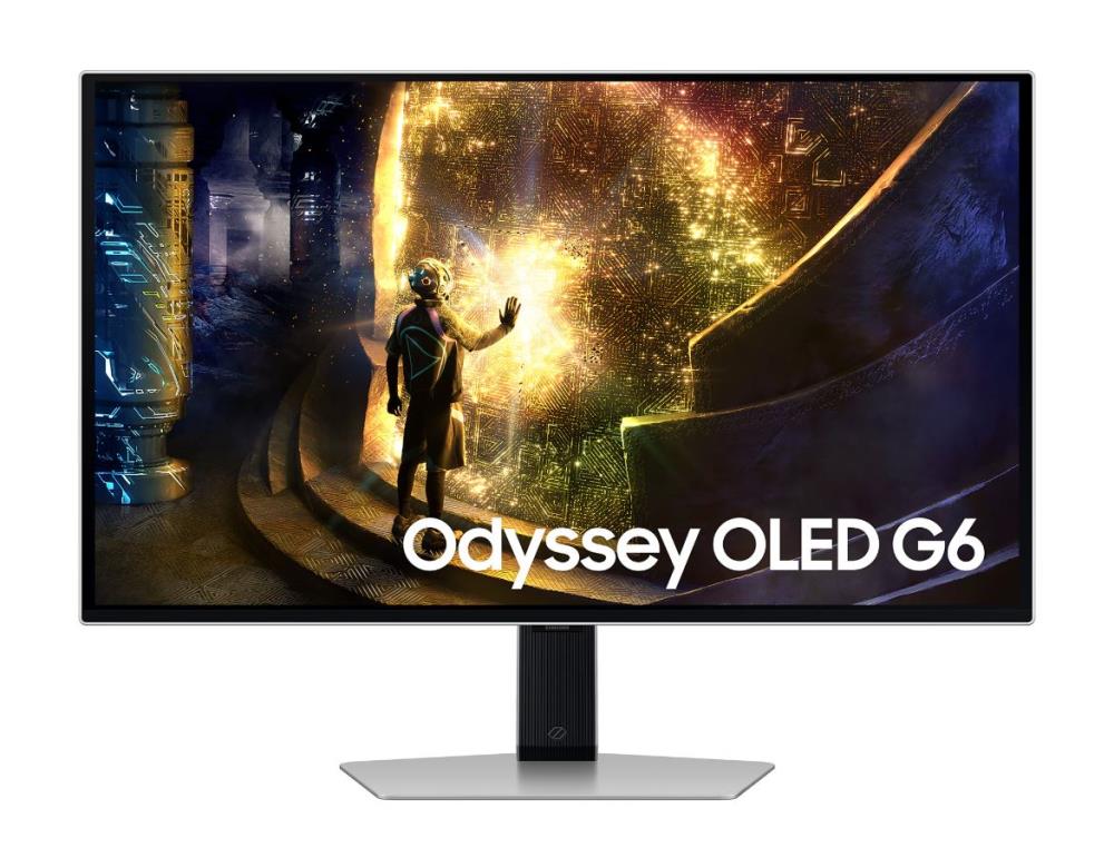 Monitor SAMSUNG LS27DG610SUXEN 27   Gaming Panel OLED 2560x1440 16 9 240Hz Matte 0 03 ms Swivel Pivot Height adjustable Tilt Colour Silver LS27DG610SUXEN