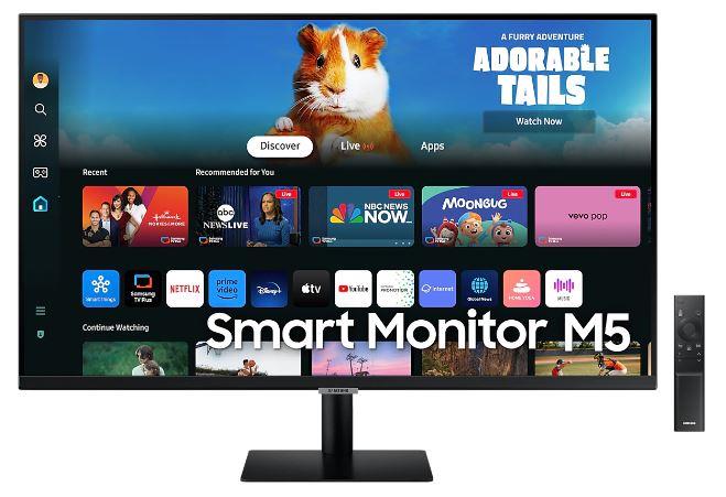 LCD Monitor SAMSUNG 27   TV Monitor Smart Panel VA 1920x1080 16 9 60Hz Matte 4 ms Speakers Tilt Colour Black LS27DM500EUXDU