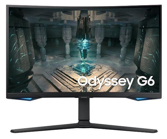 LCD Monitor SAMSUNG Odyssey G6 32   Gaming Smart Curved Panel VA 2560x1440 16 9 240Hz 1 ms Speakers Swivel Pivot Height adjustable Tilt Colour Black LS32BG650EUXEN