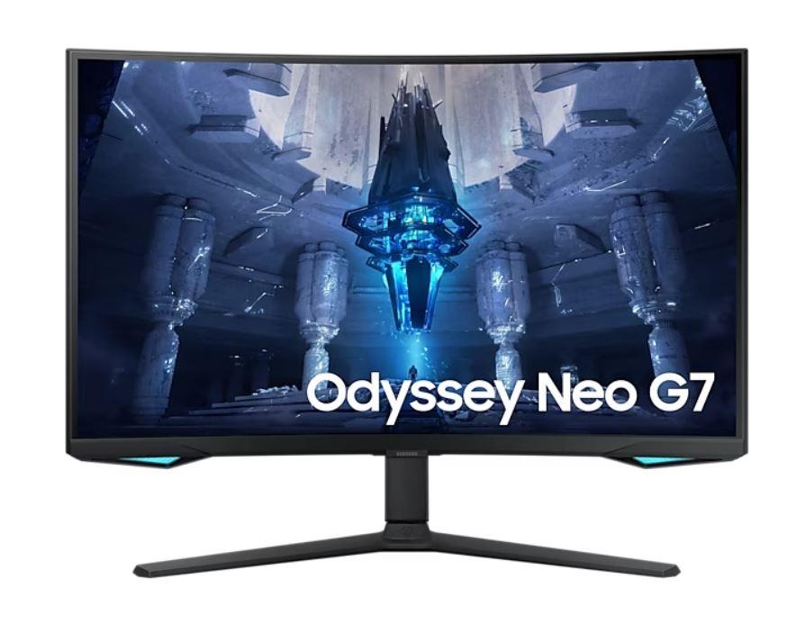 LCD Monitor SAMSUNG Odyssey Neo G7 32   Gaming 4K Curved Panel VA 3840x2160 16 9 165Hz 1 ms Swivel Pivot Height adjustable Tilt Colour Black LS32BG750NPXEN