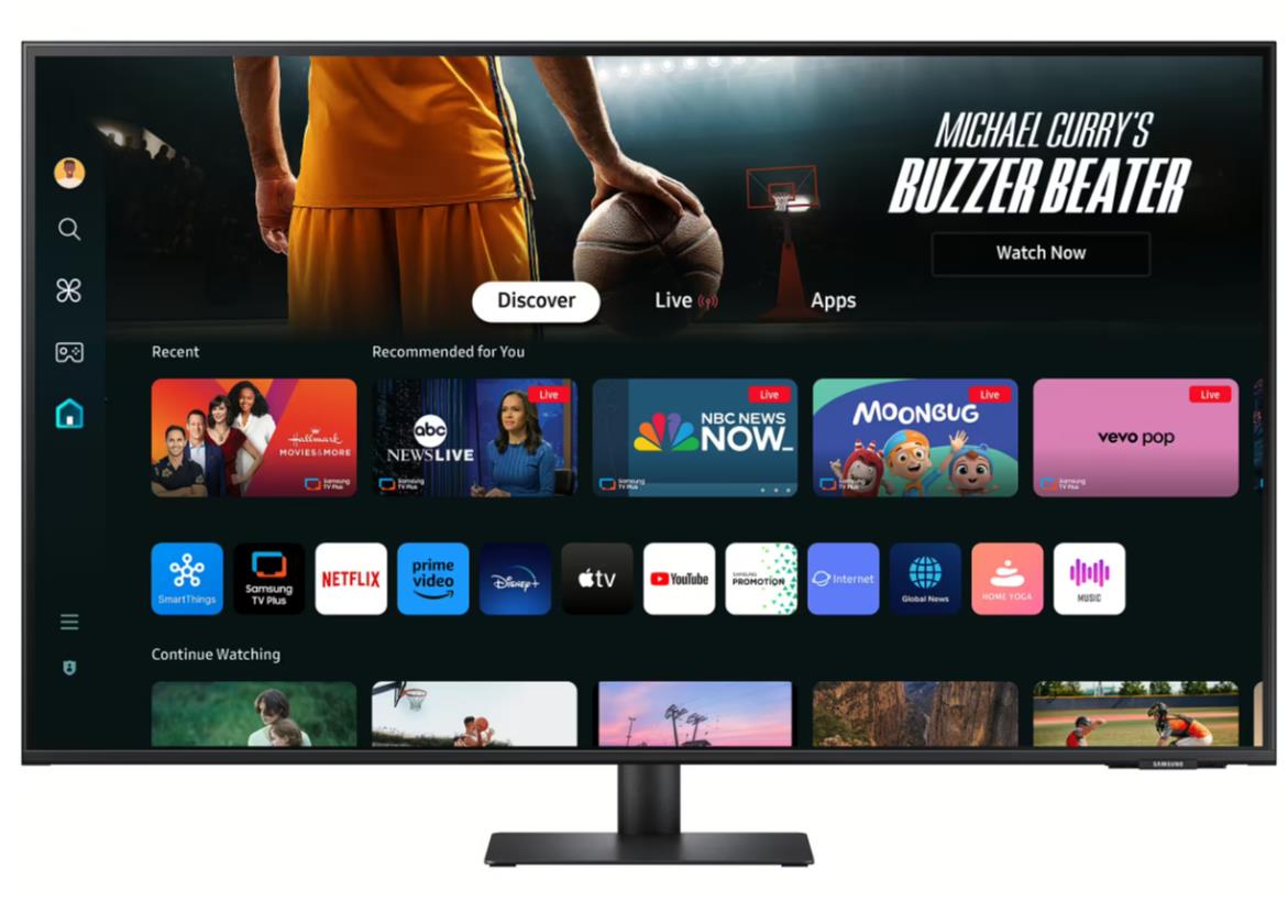 LCD Monitor SAMSUNG S43DM702UU 43   TV Tuner Smart 4K Panel VA 3840x2160 16 9 60Hz 4 ms Speakers Colour Black LS43DM702UUXDU