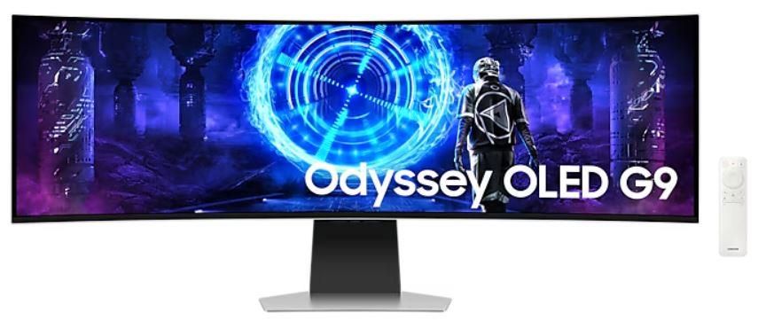 Monitor SAMSUNG 49   Gaming Curved 5120x1440 32 9 0 03 ms Speakers Height adjustable Tilt Colour Silver LS49DG950SUXEN