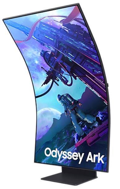 LCD Monitor SAMSUNG 55   Gaming Curved Panel VA 3840x2160 16 9 165Hz Matte 1 ms Speakers Pivot Height adjustable Tilt Colour Black LS55CG970NUXDU