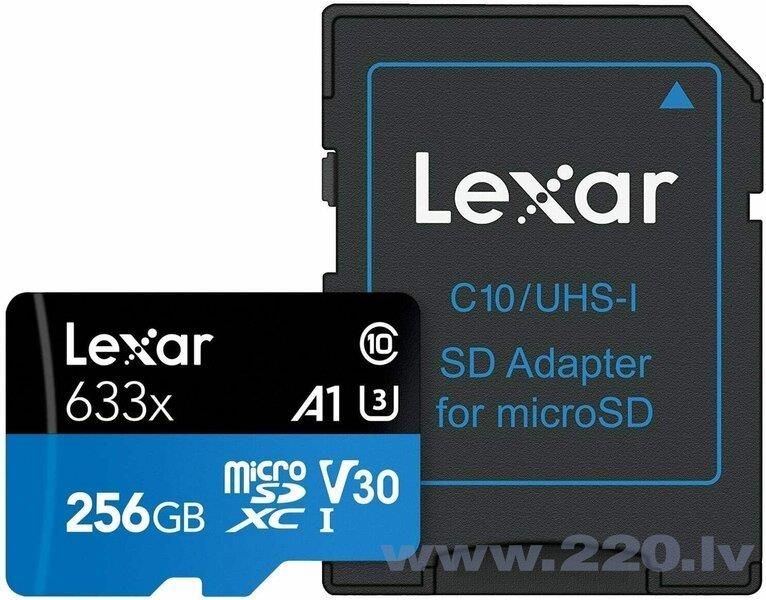 MEMORY MICRO SDXC 256GB UHS-I W ADAPTER LSDMI256BB633A LEXAR
