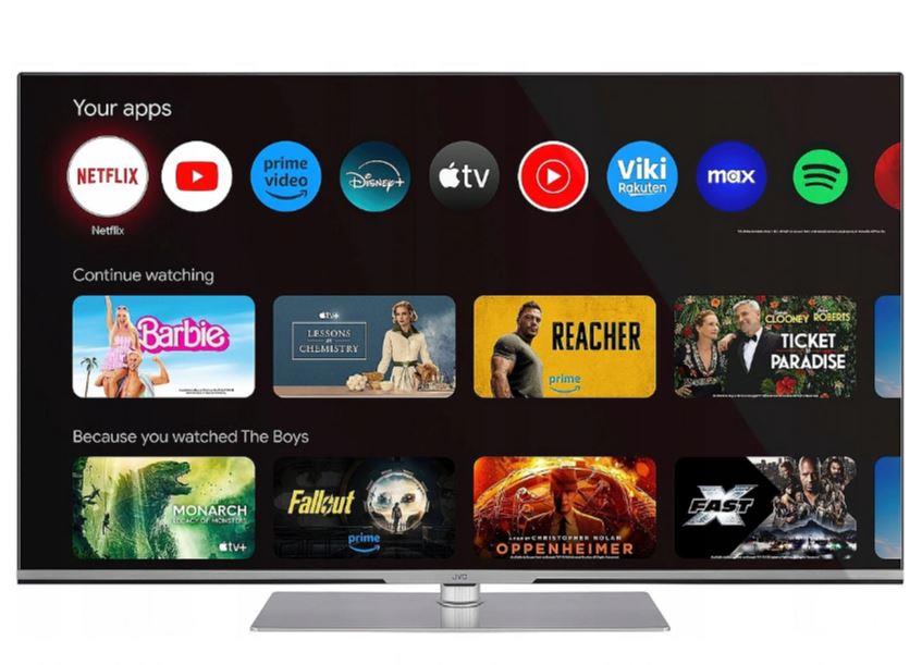 TV Set JVC 50   4K Smart QLED 3840x2160 Bluetooth Silver LT-50VGQ840P
