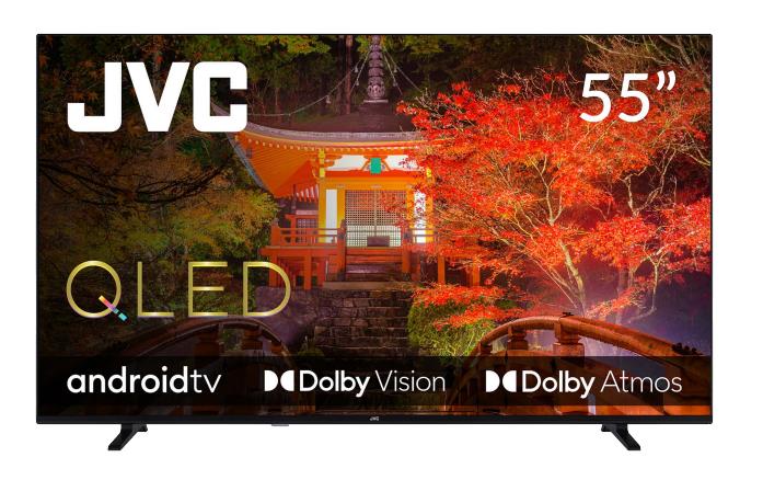 TV Set JVC 55   4K Smart QLED 3840x2160 Wireless LAN Bluetooth Android TV LT-55VAQ330P
