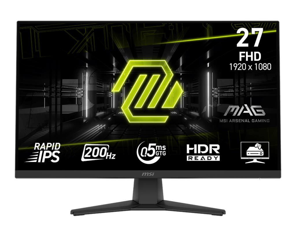 LCD Monitor MSI MAG 272F 27   Gaming Matte Panel IPS 1920x1080 16 9 200Hz 0 5 ms Colour Black MAG272F