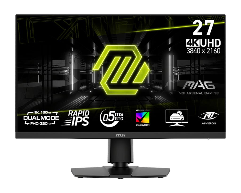 LCD Monitor MSI MAG 272URDF E16 27   Gaming 4K Matte Panel IPS 3840x2160 16 9 160Hz 0 5 ms Colour Black MAG272URDFE16