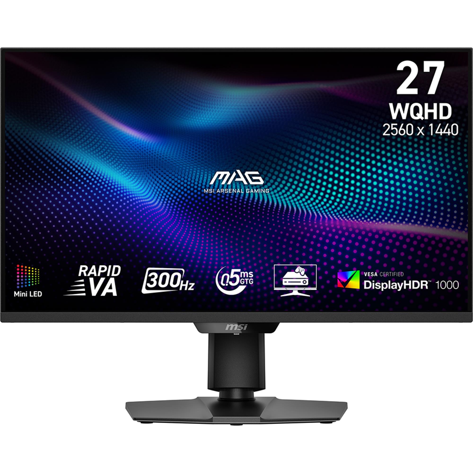 LCD Monitor MSI MAG 274QPF X30MV 27   Gaming Frameless Matte Panel VA 2560x1440 16 9 300Hz 0 5 ms Colour Black MAG274QPFX30MV