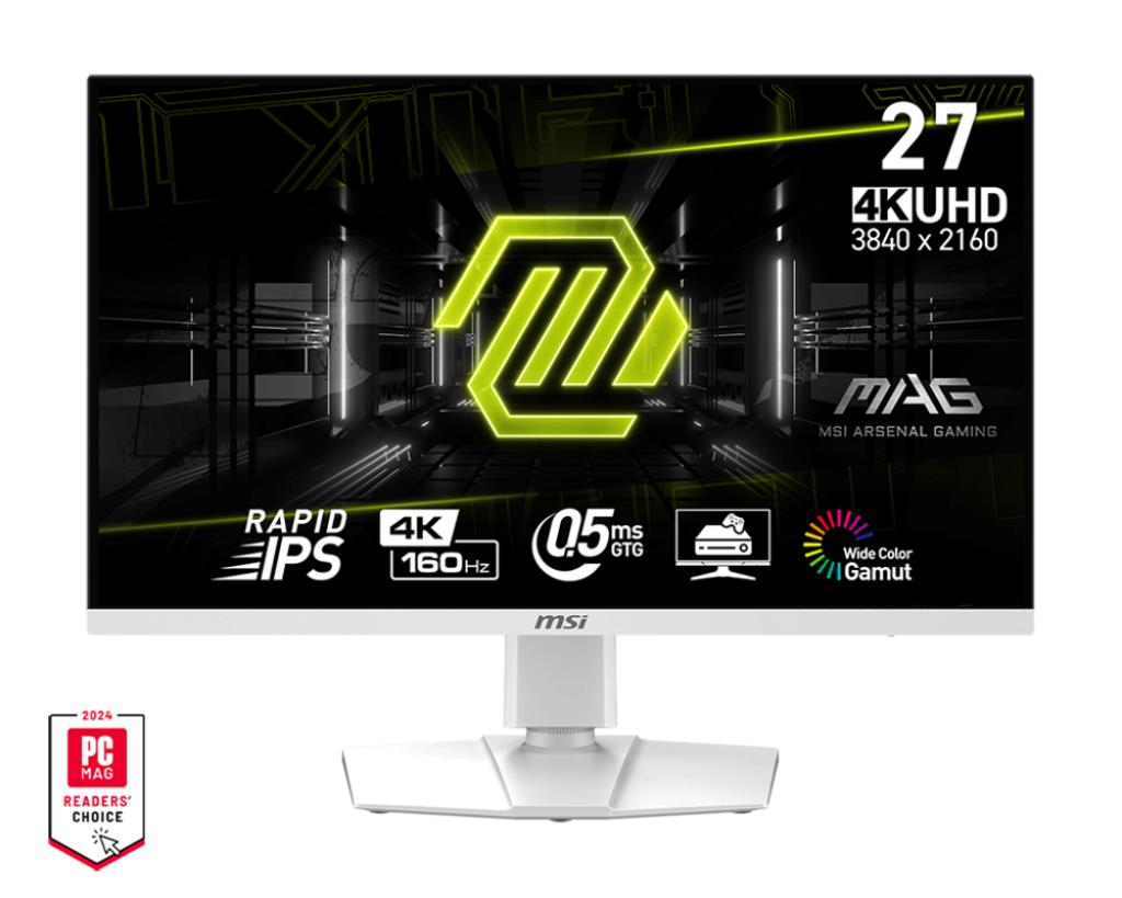 LCD Monitor MSI MAG 274URFW 27   Gaming 4K Matte Panel IPS 3840x2160 16 9 160 Hz 0 5 ms Colour White MAG274URFW