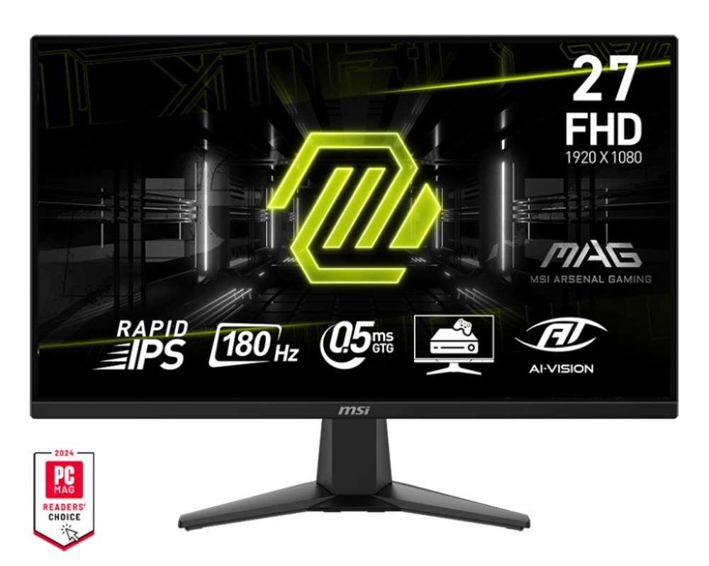 LCD Monitor MSI MAG 275F 27   Gaming Tilt Matte Panel IPS 1920x1080 16 9 180Hz 0 5 ms Colour Black MAG275F