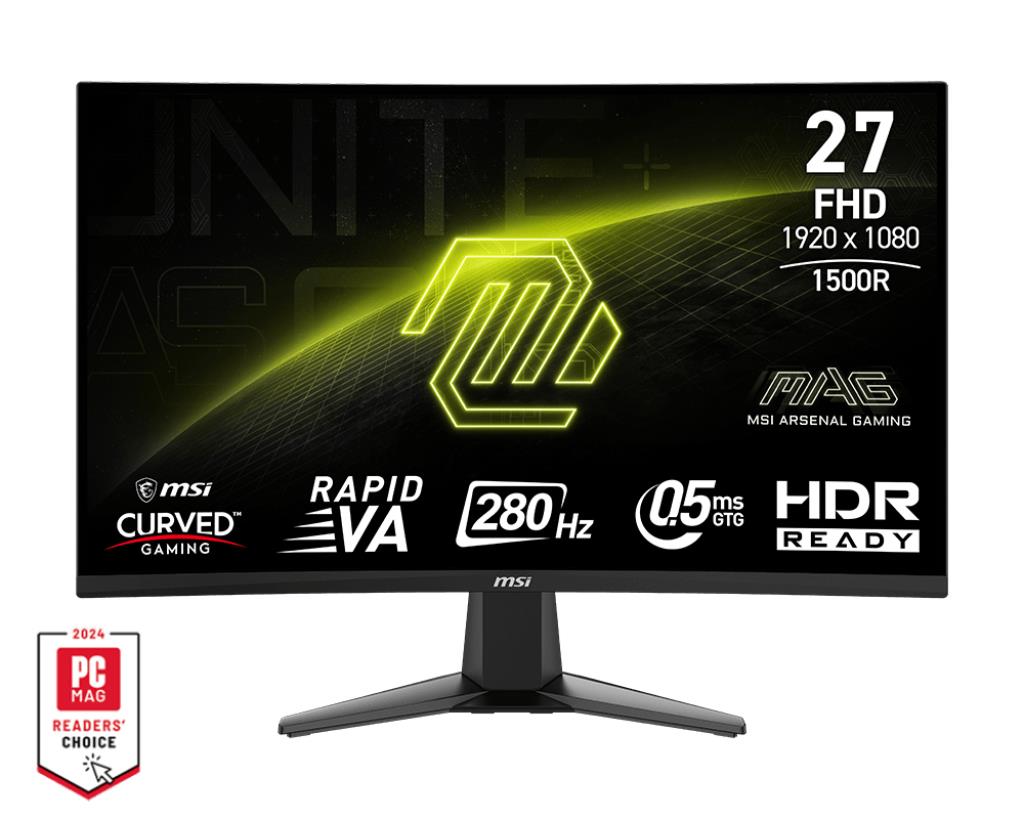 LCD Monitor MSI MAG 276CXF 27   Curved Matte Panel VA 1920x1080 16 9 280 Hz 0 5 ms Colour Black MAG276CXF